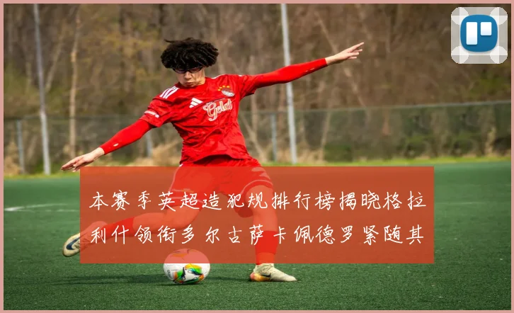 本赛季英超造犯规排行榜揭晓格拉利什领衔多尔古萨卡佩德罗紧随其后